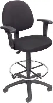 Darbu Izstrādes Krēsls ar Regulējamu Rokas Melns, 250